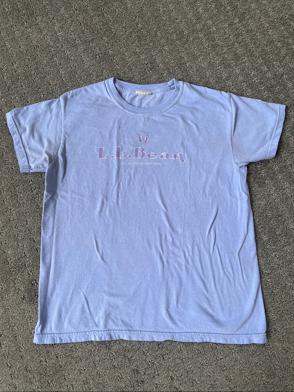 L.L.Bean Lavender Short Sleeve Logo Tee